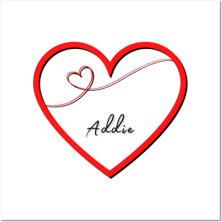 ADDIE  Name in Heart Posters and Art